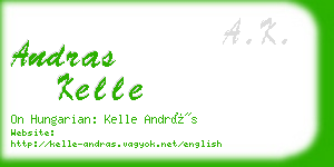 andras kelle business card